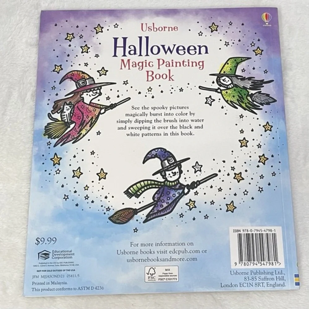 Usborne‎ Halloween Magic Painting Book: For Kids Paperback